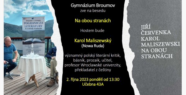 Navštíví nás Karol Maliszewski, významný polský básník a literární kritik