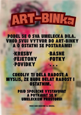 Šance pro kreativní studenty: Studentské sdružení Art-Bin zve na první společný sběr uměleckých počinů.
