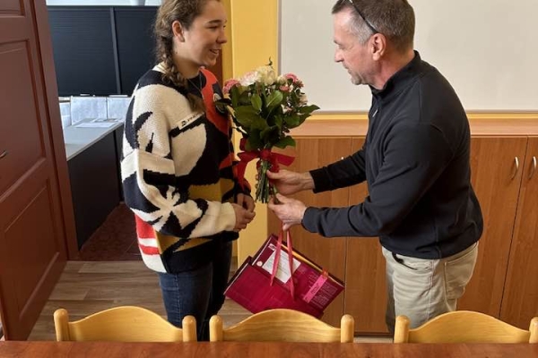 Simona Bubeníčková přivítána na svém gymnáziu