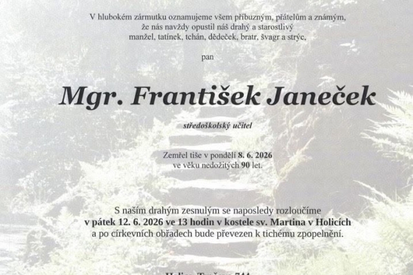 Odešel František Janeček